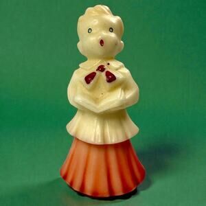 Gurley Candle Choir Boy Christmas Caroler Vintage 1950 Label Novelty 5.25" Unlit